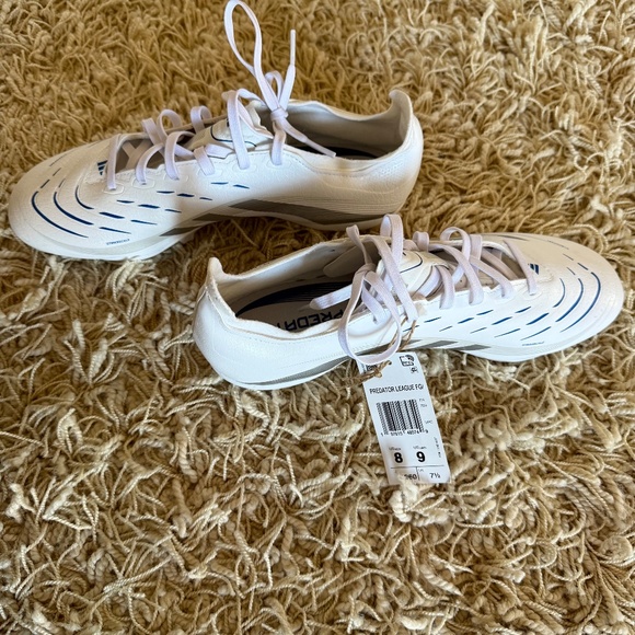 Adidas Predator League FG MG Soccer Cleats ID1327 Men’s Size 8 White Blue main image 7